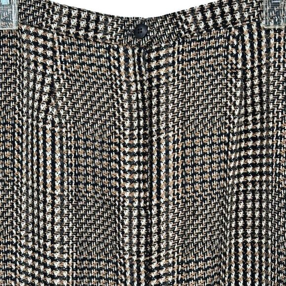 Paul Stanley Vintage Wool Blend Herringbone Print Skirt Black /Tan/Cream Size 12 - Picture 6 of 10